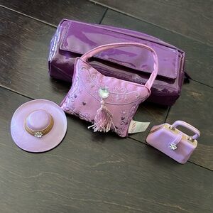 Purple purse bag and decor